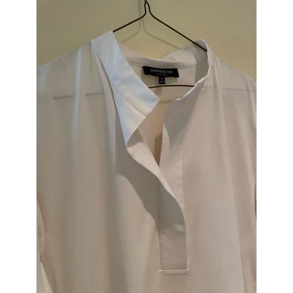 Lafayette 148 White Blouse - Picture 2 of 5